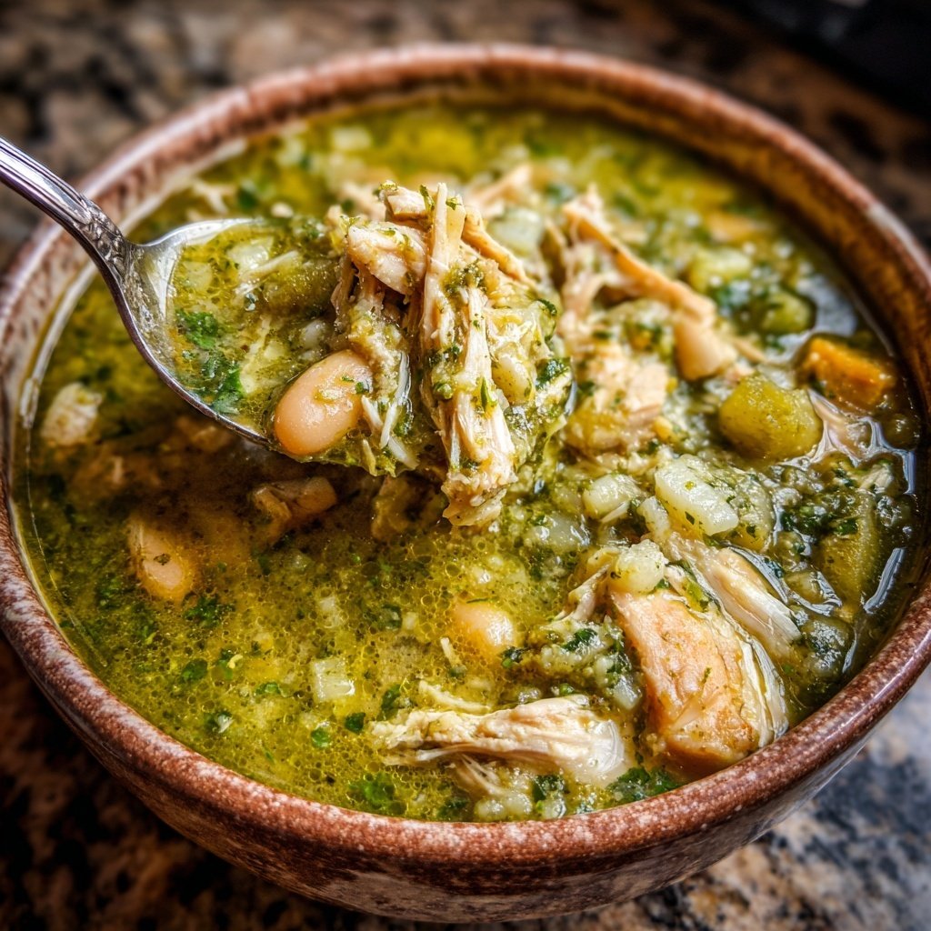 Slow Cooker Chicken Pozole Verde Authentic