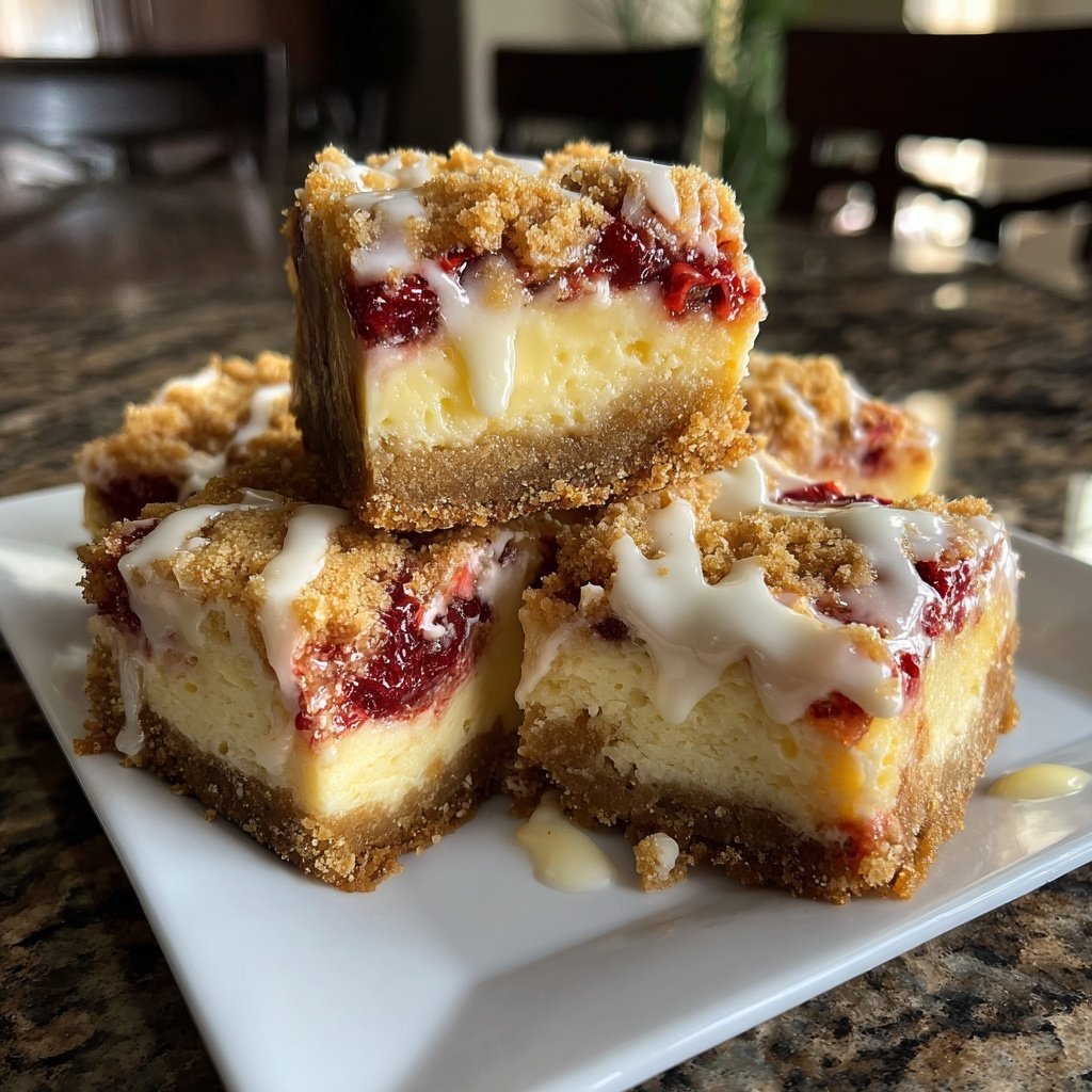 Strawberry Shortcake Cheesecake Bars