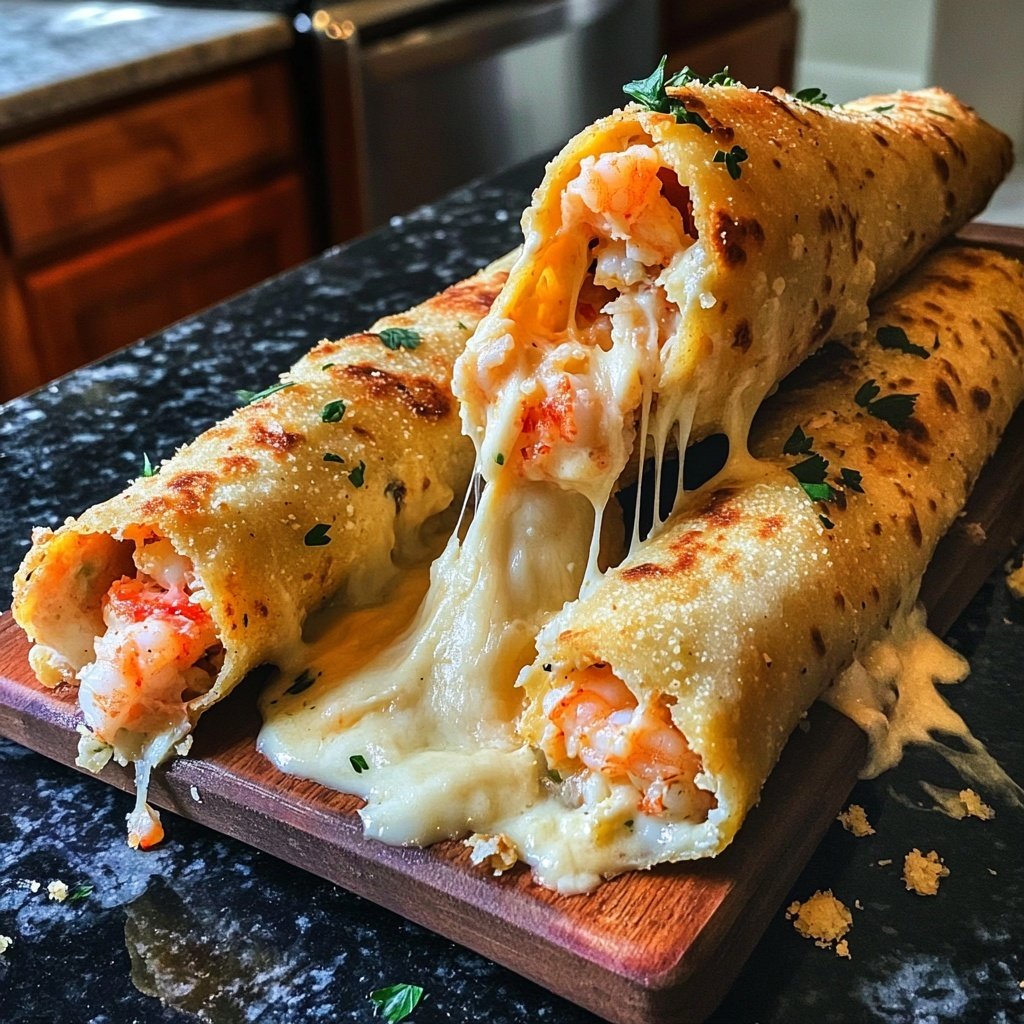 Crispy Crab And Shrimp Queso Taquitos