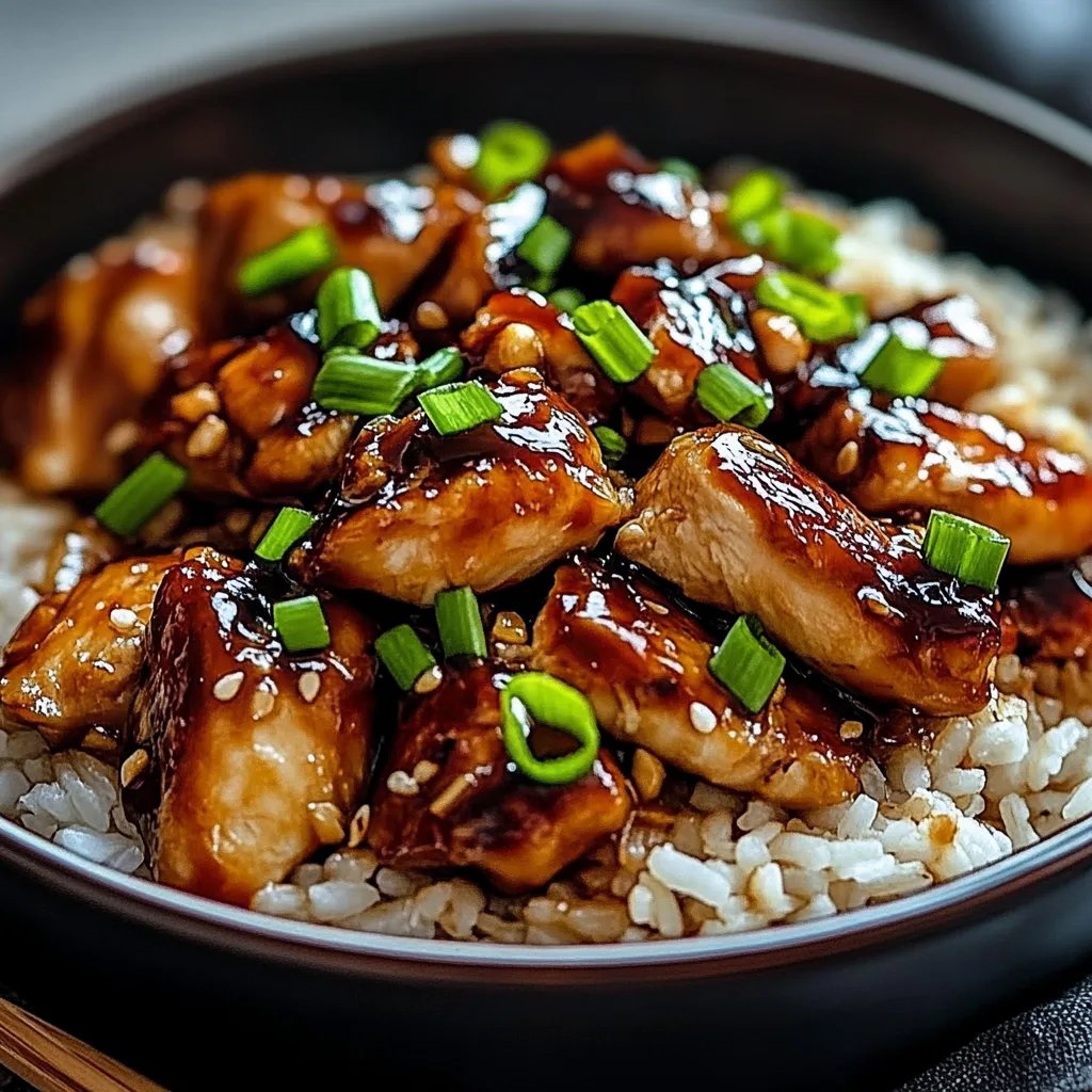 Easy Honey BBQ Chicken with Rice