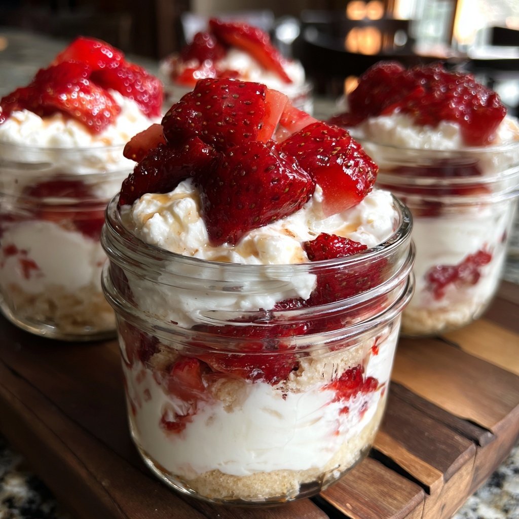 Mason Jar Strawberry Shortcake