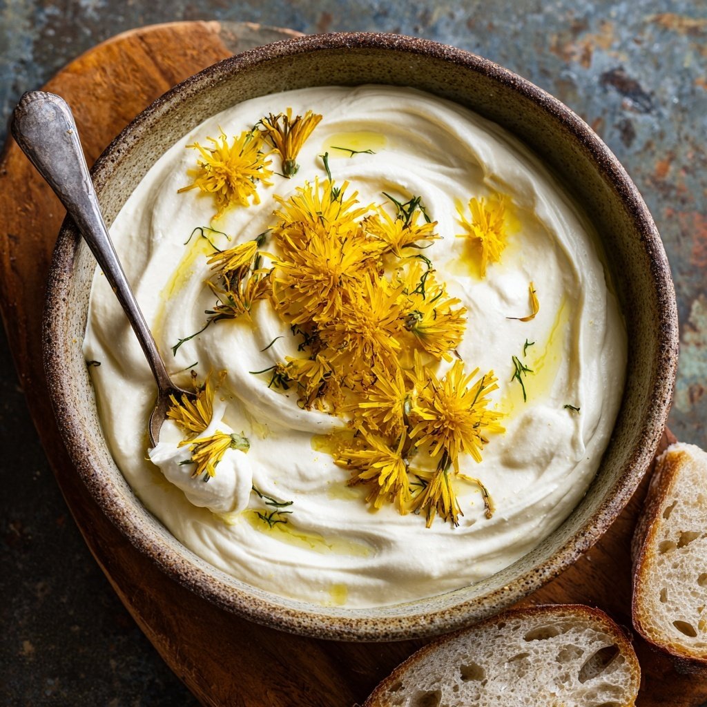 Creamy Dandelion and Yogurt Dip
