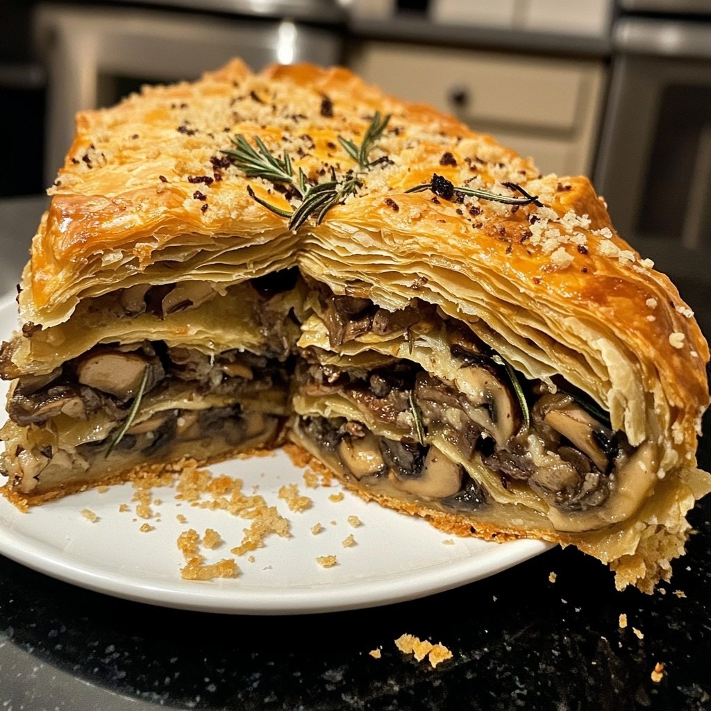 Mushroom Wellington with Rosemary and Pecorino