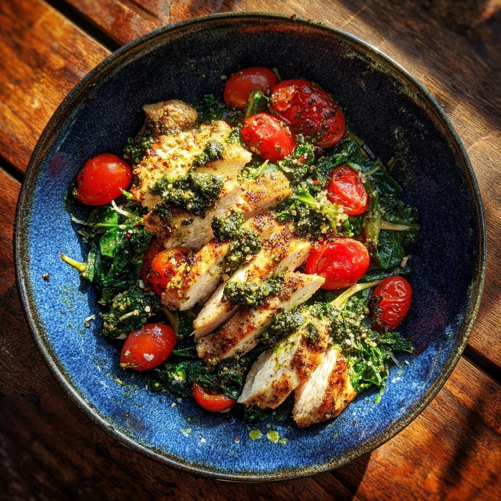 Pesto Chicken High-Protein Bowl