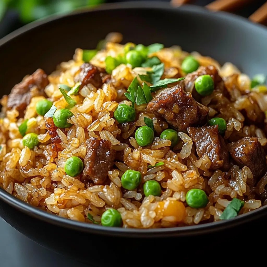 Onion Beef Fried Rice