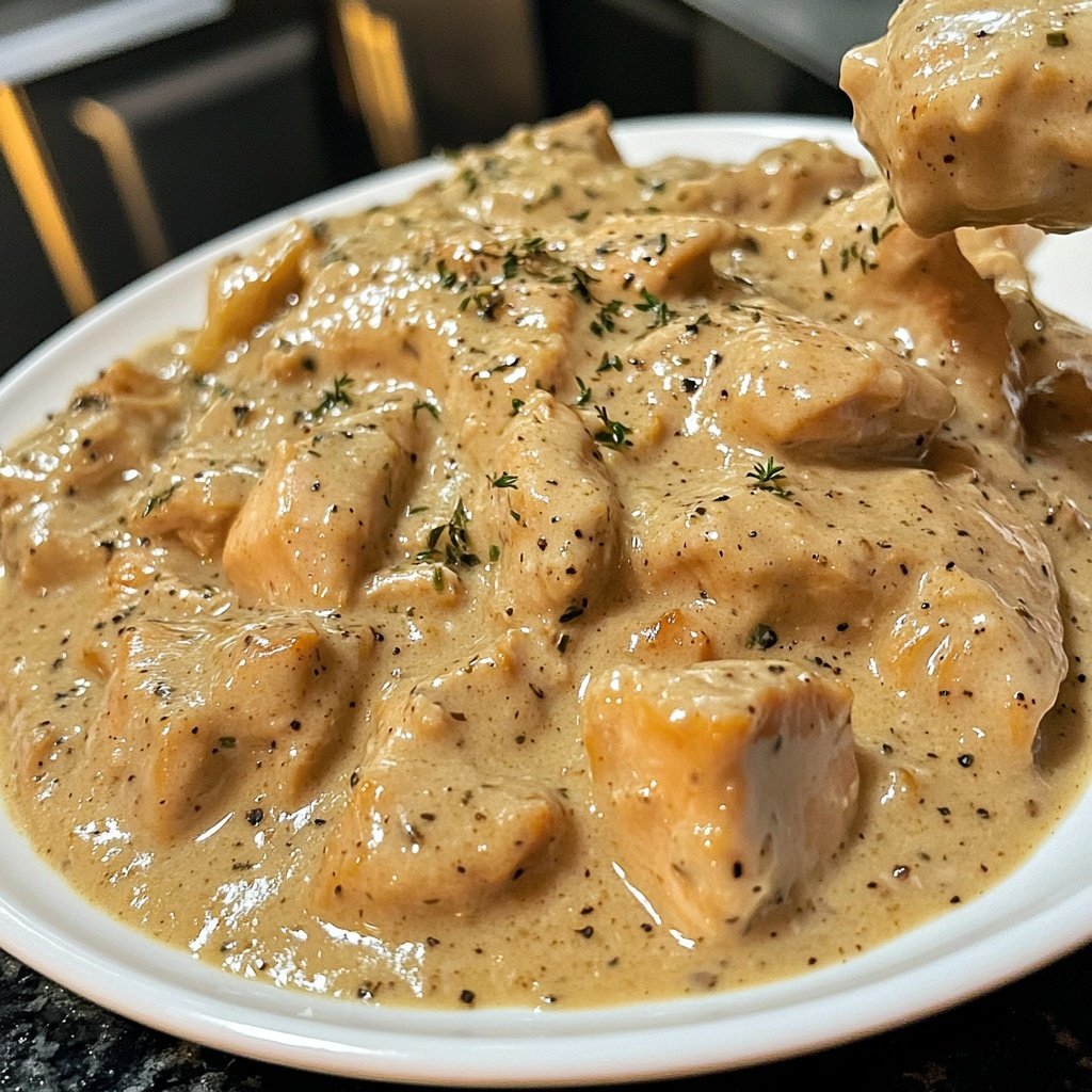 Slow Cooker Creamy Chicken & Gravy