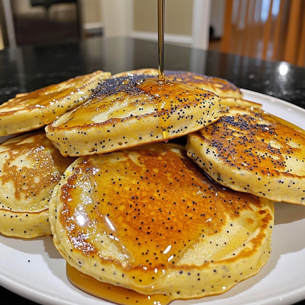 Lemon Poppyseed Ricotta Pancakes