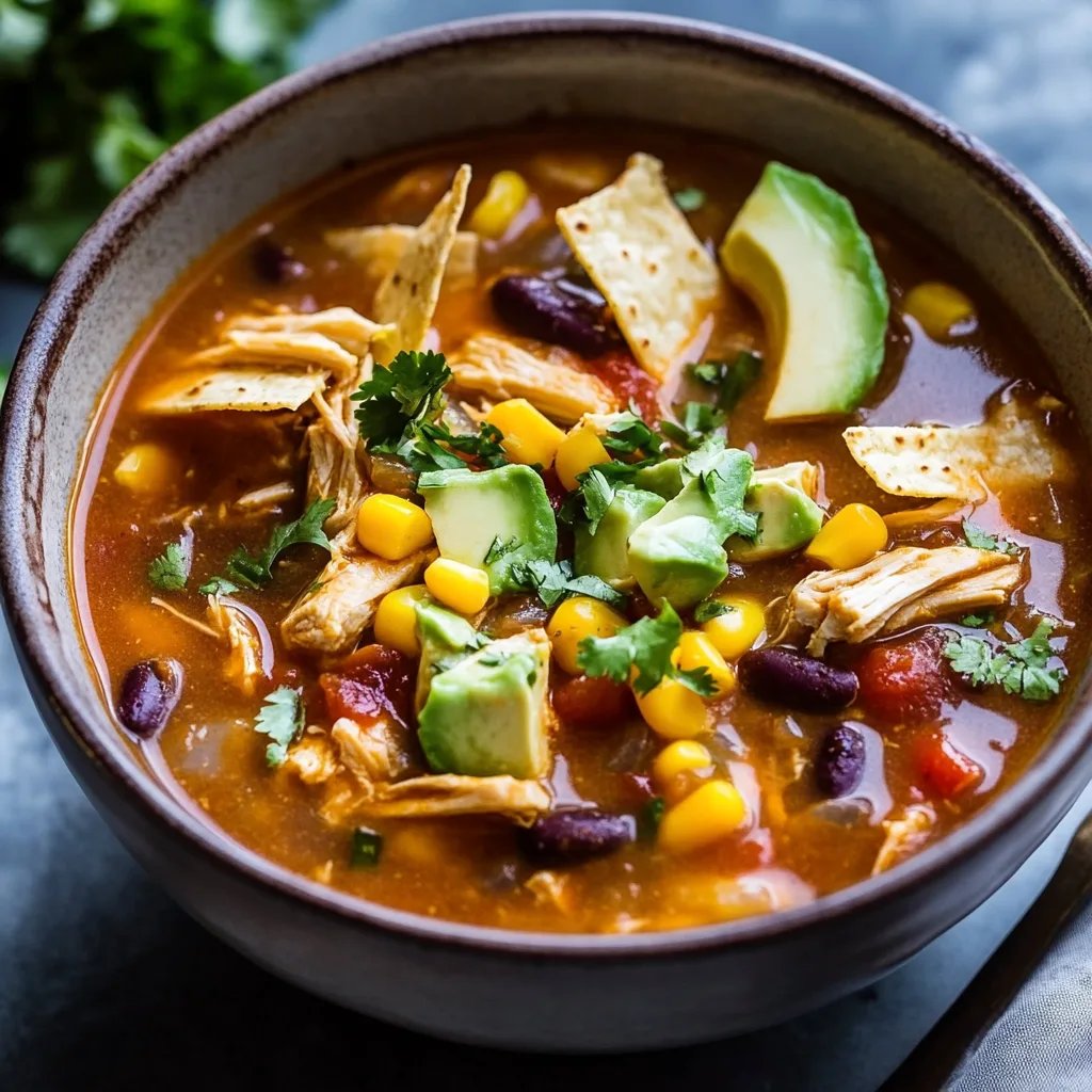 Crockpot Chicken Tortilla Soup