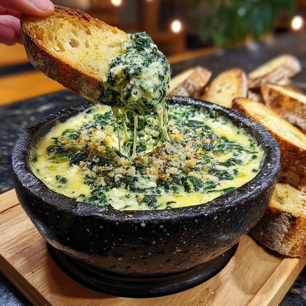 Candlelight Spinach and Feta Fondue
