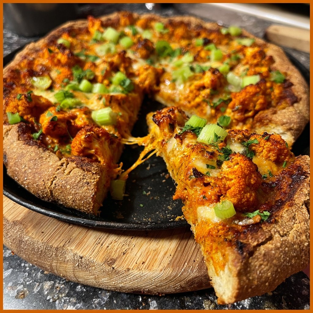 Vegan Buffalo Cauliflower Pizza