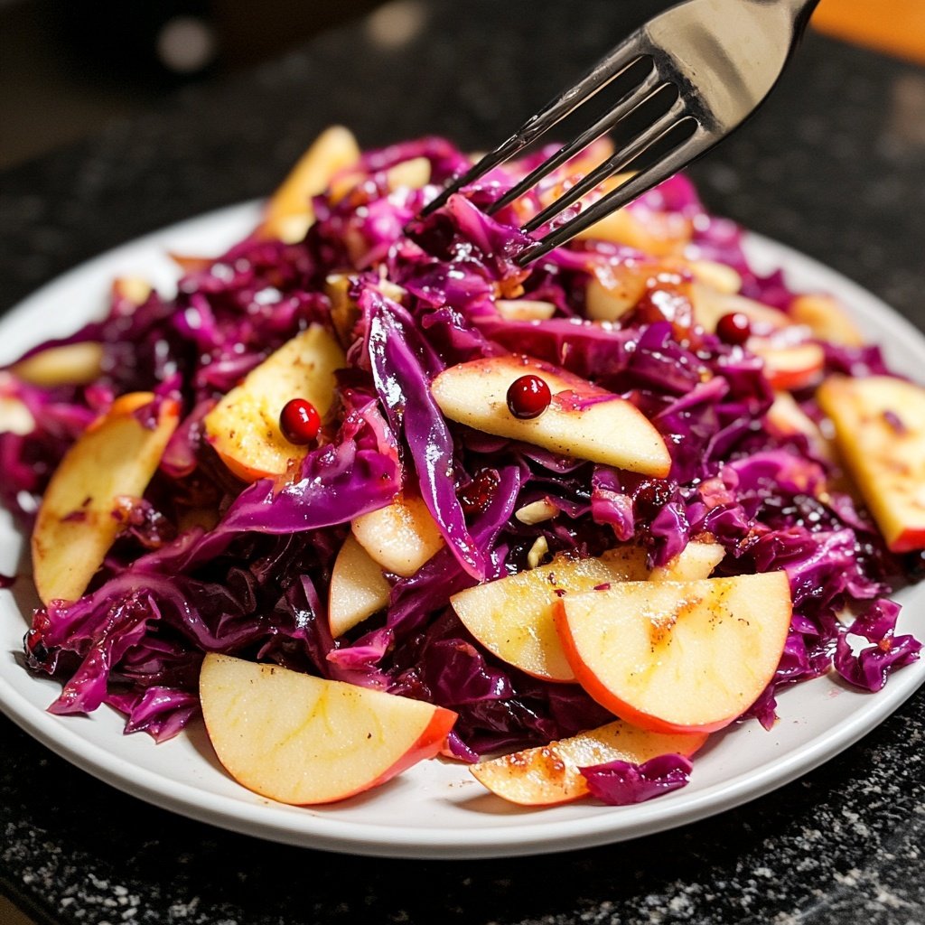 Spiced Red Cabbage with Apples and Cranberries