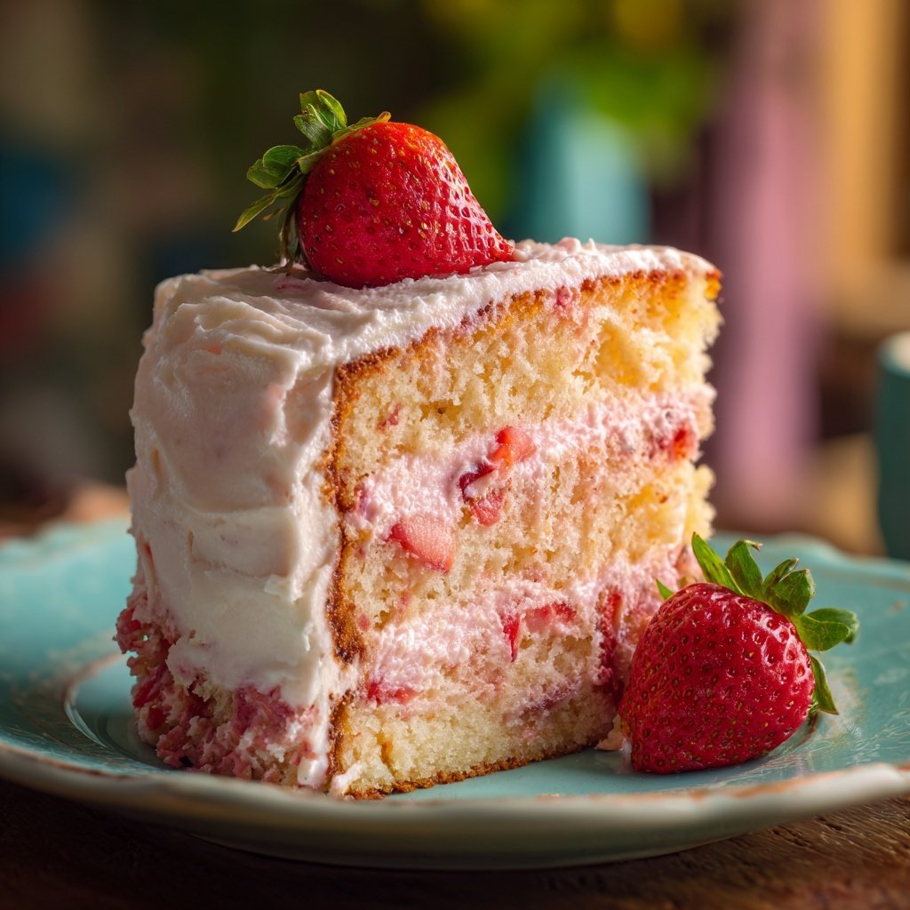 All-in-One Strawberry Cake Recipe