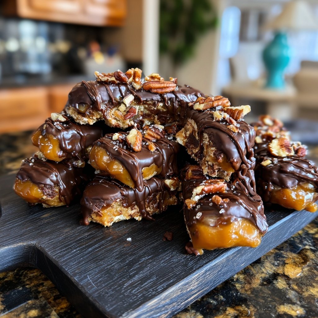 Caramel Pecan Chocolate Treats
