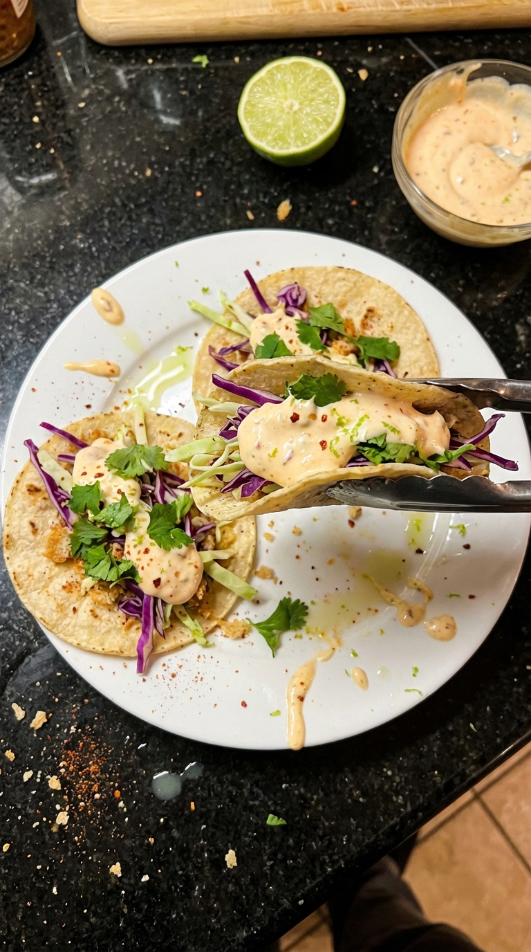 Chili Lime Aioli Tacos