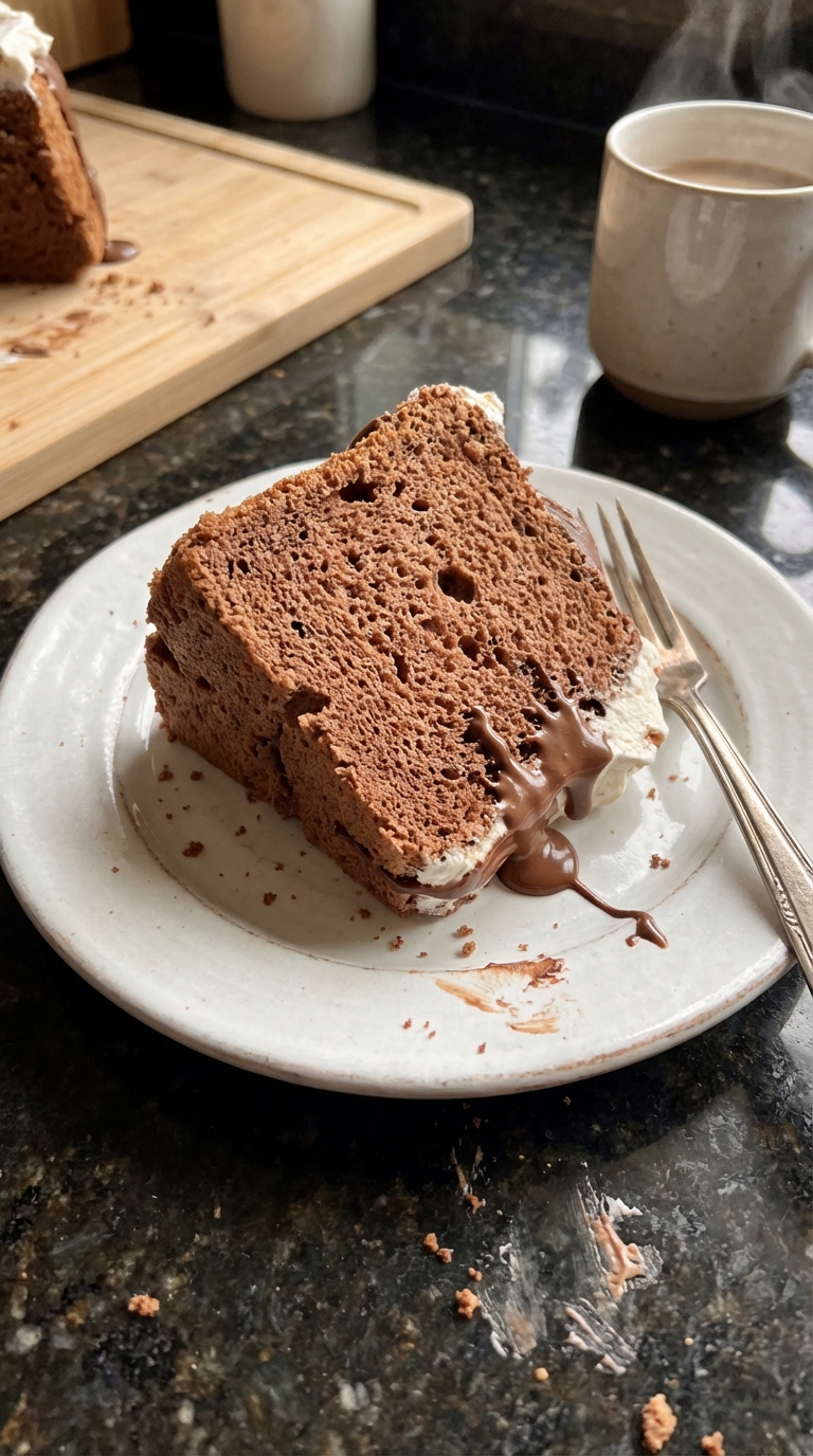 Fluffy Chocolate Angel Food Cake