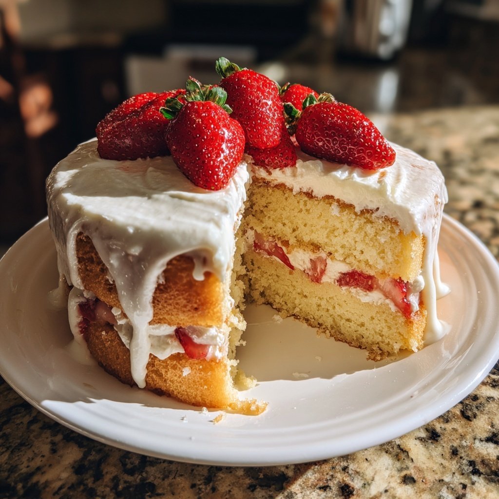 Strawberry Vanilla Cake