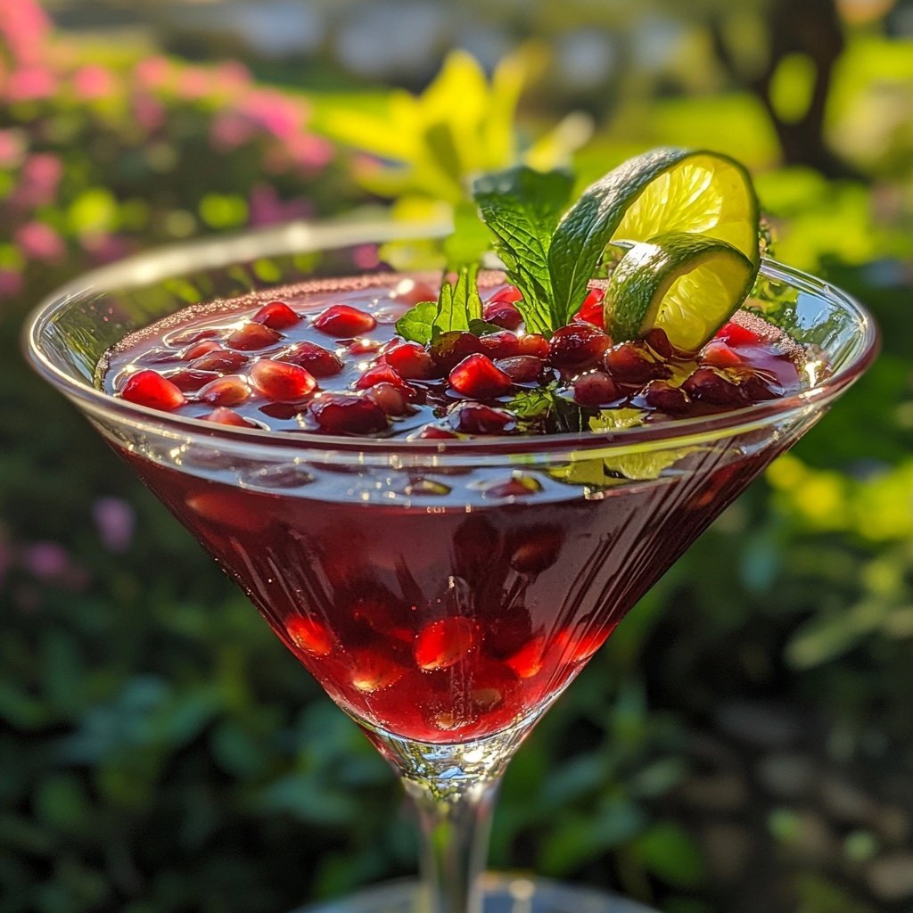 Delicious Non-Alcoholic Pomegranate Martini