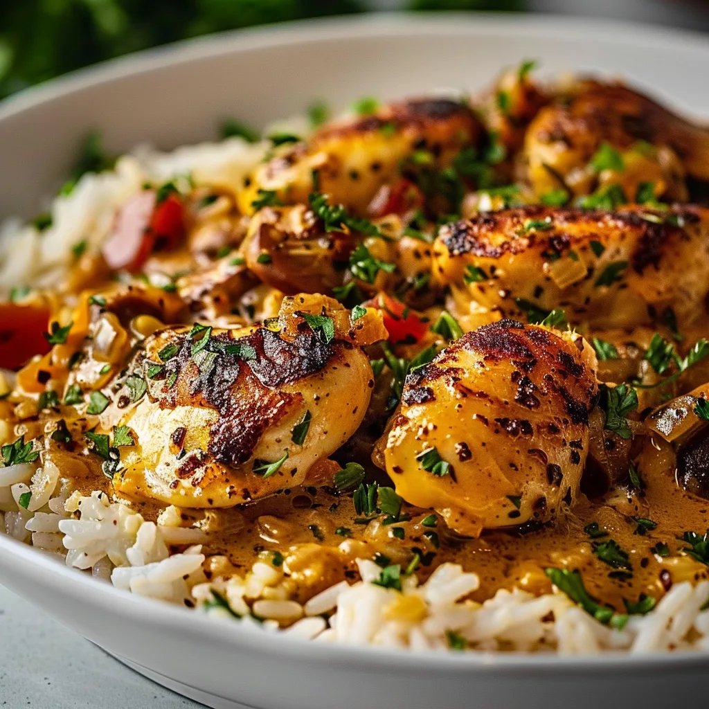 Smothered Chicken and Rice