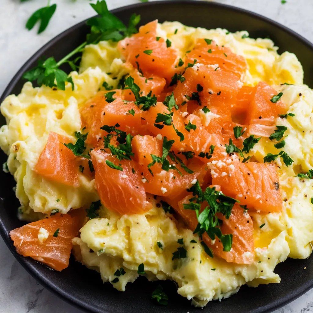 Gordon Ramsay Scrambled Eggs with Salmon