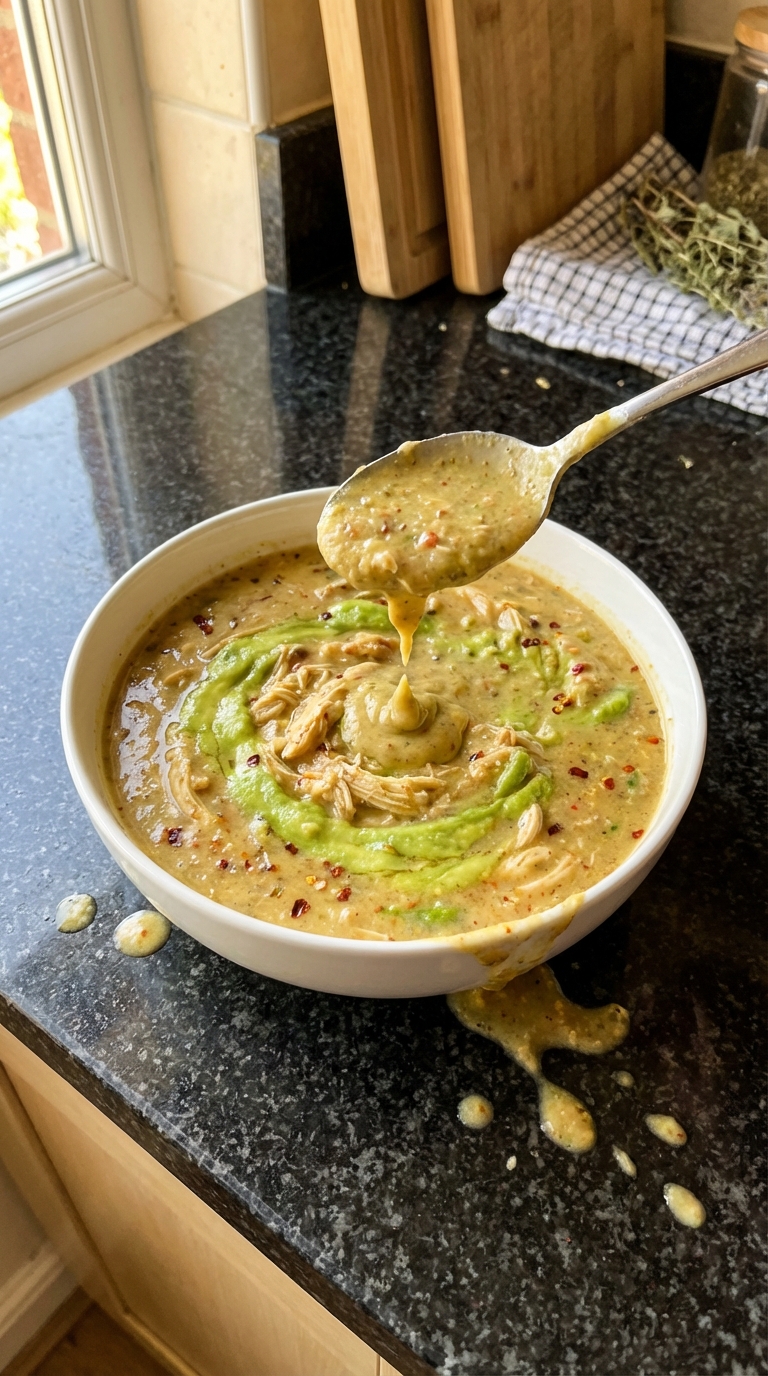 Spiced Chicken and Avocado Soup