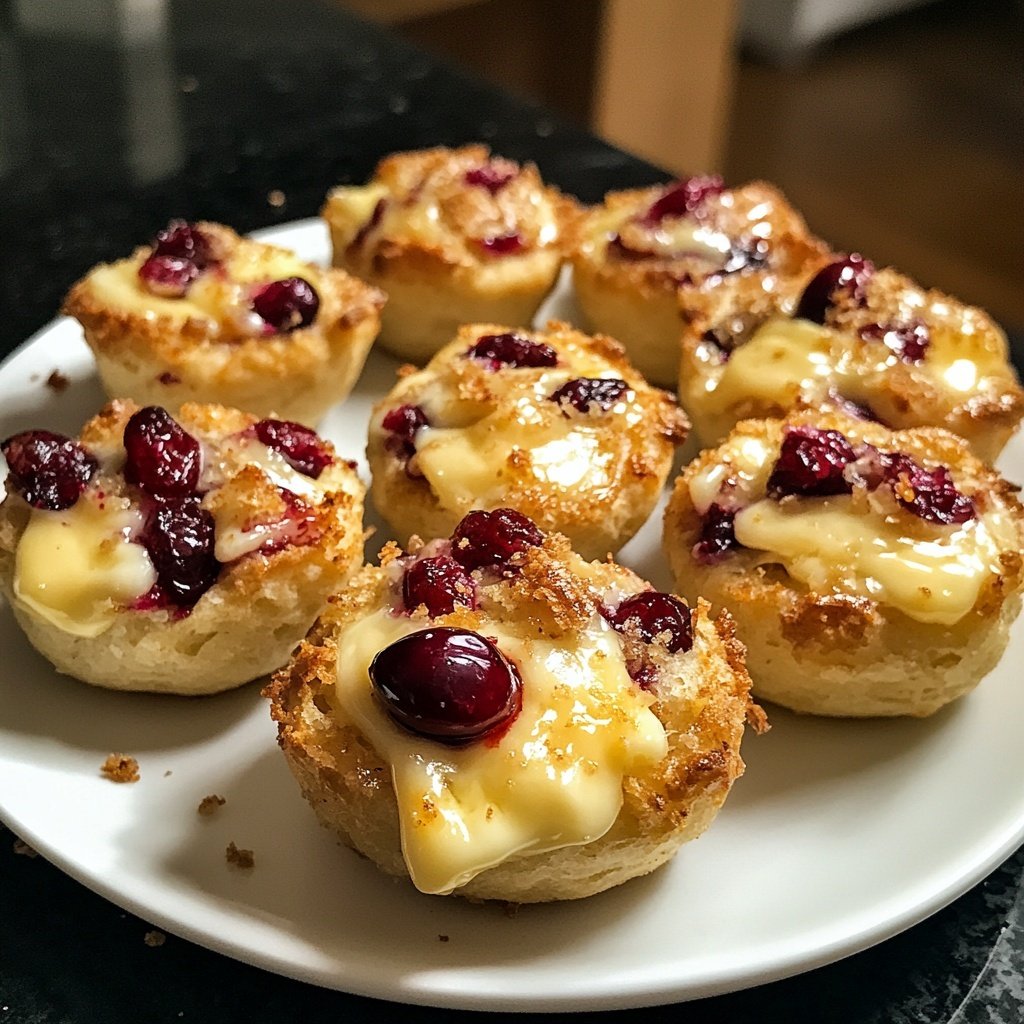 Mini Cranberry Brie Bites