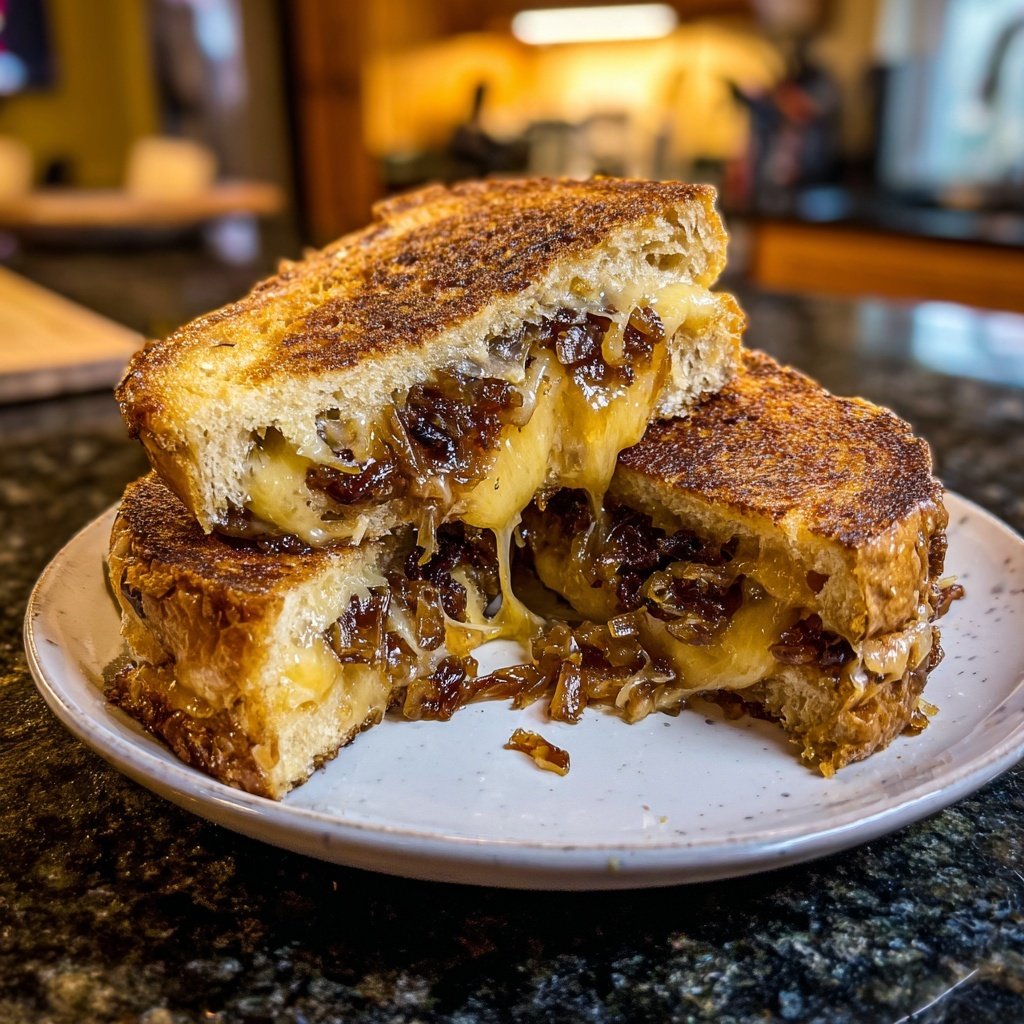 Caramelized Onion and Brie Grilled Cheese