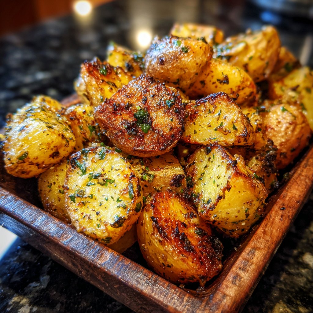 Herb Butter Airfryer Potatoes