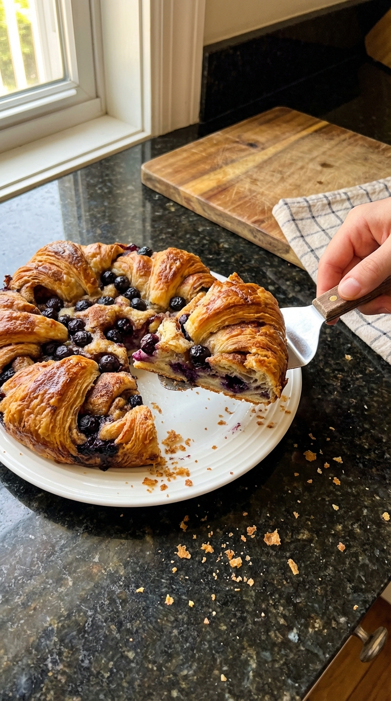 Cinnamon Blueberry Croissant Bake