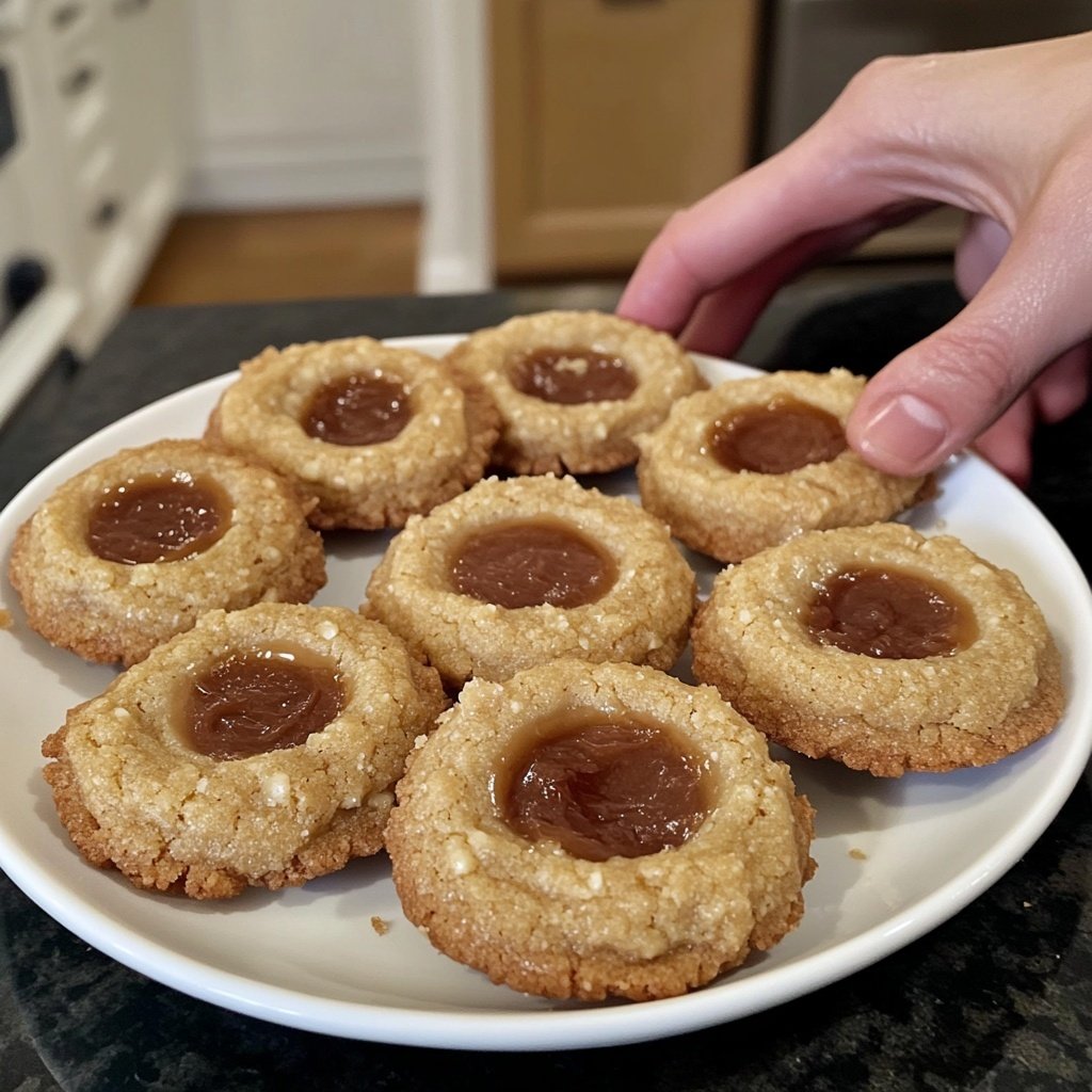 Almond Marzipan Thumbprint Cookies
