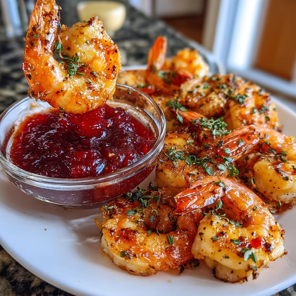 Roasted Shrimp Cranberry Cocktail Sauce