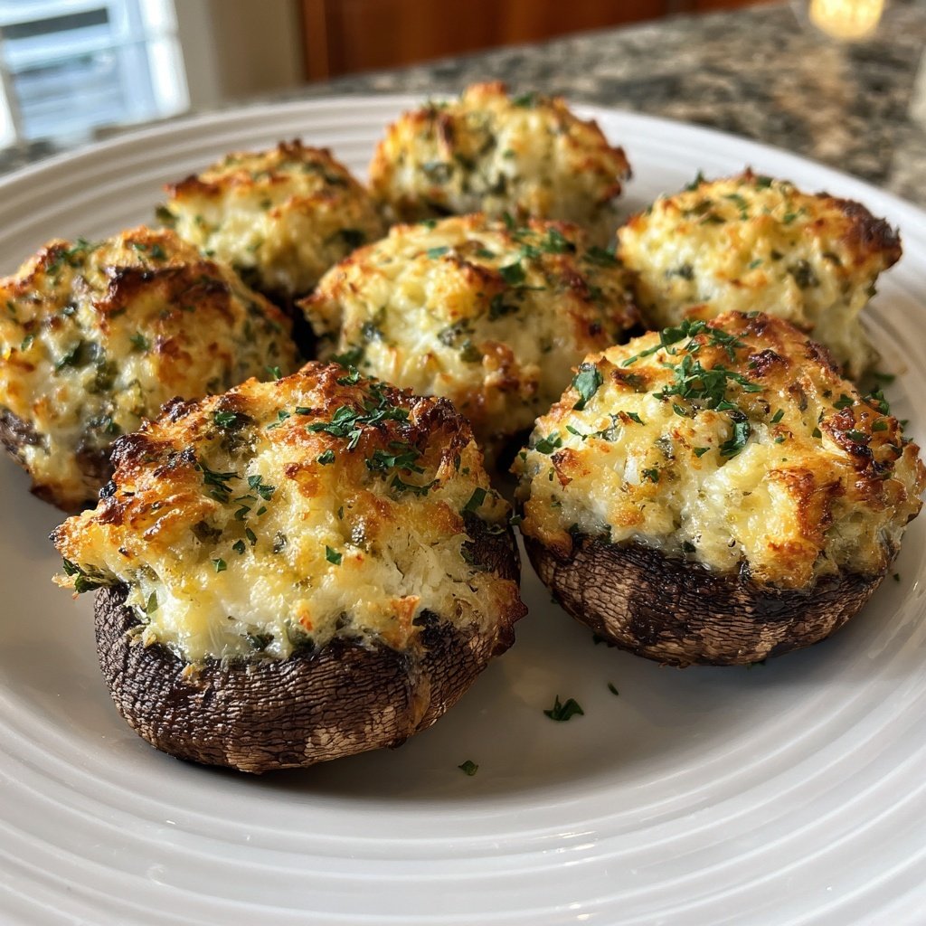 Stuffed Mushrooms with Cream Cheese and Herbs