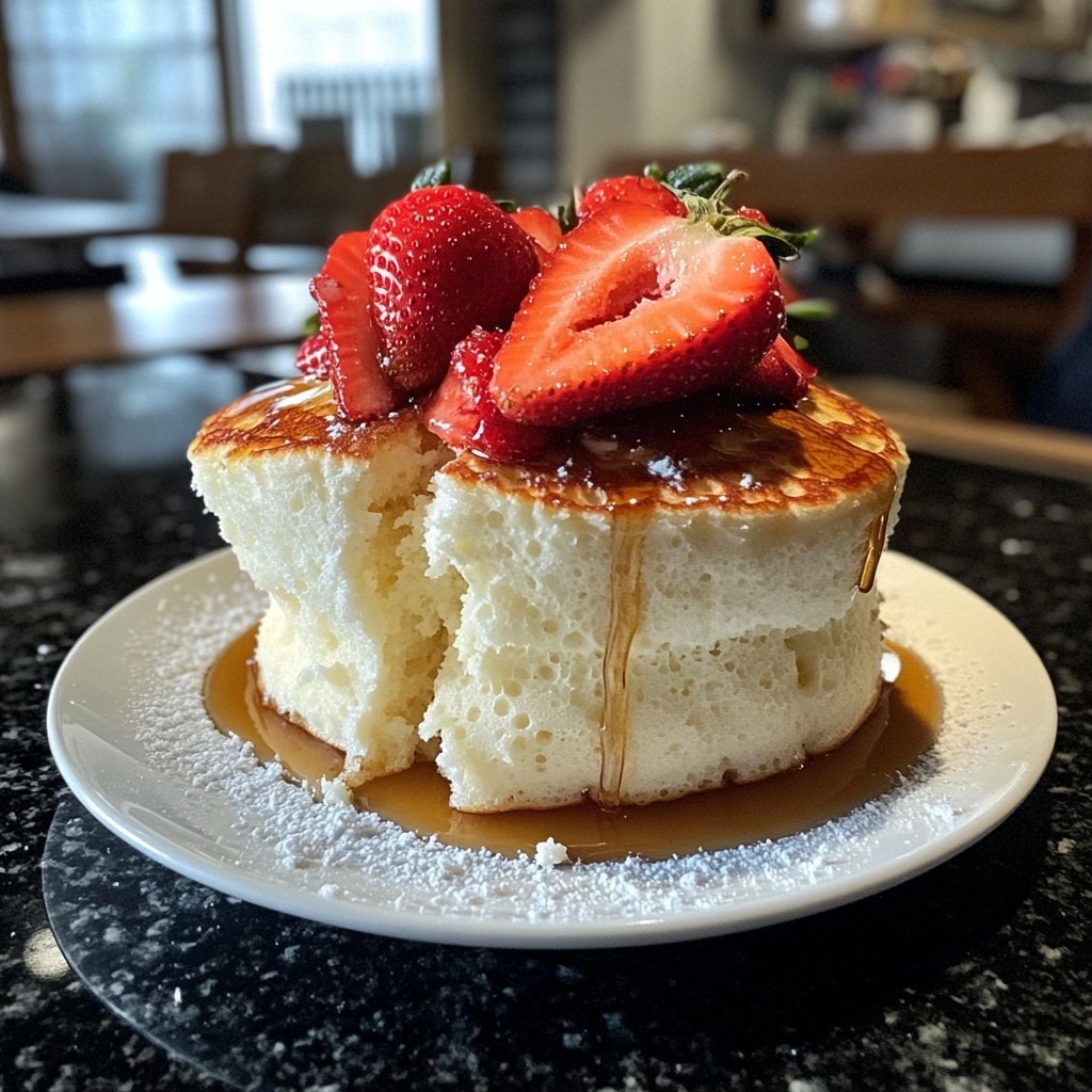 Fluffy Japanese Soufflé Pancakes