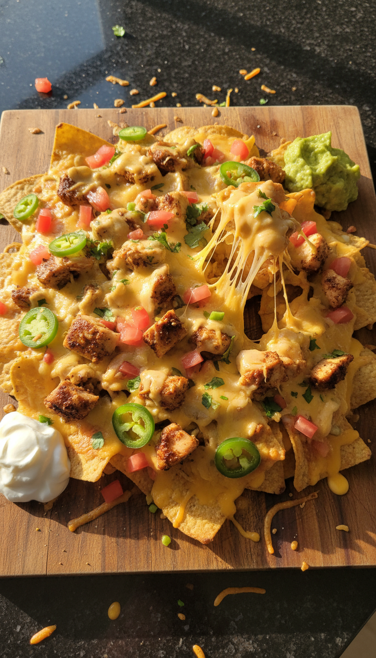 Southwestern Chicken Loaded Nachos