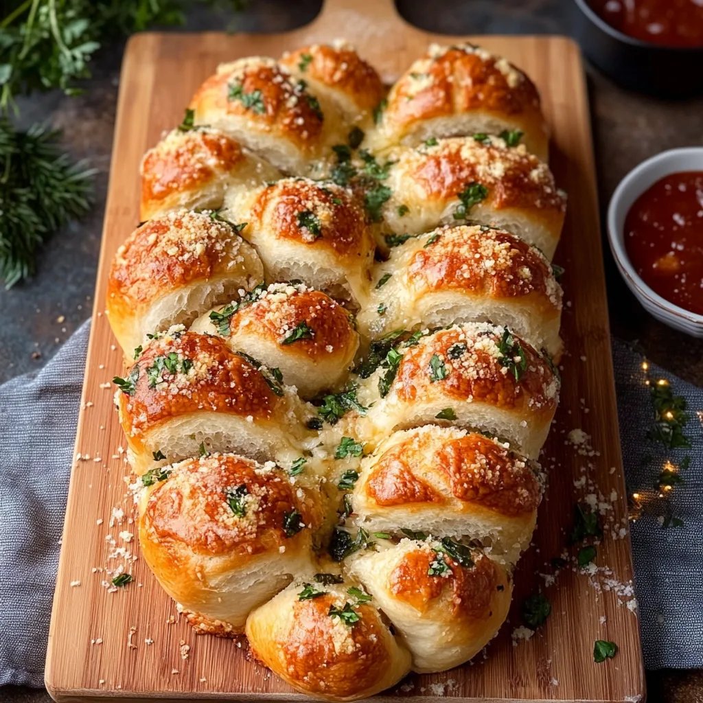 Cheesy Pull-Apart Christmas Tree Bread