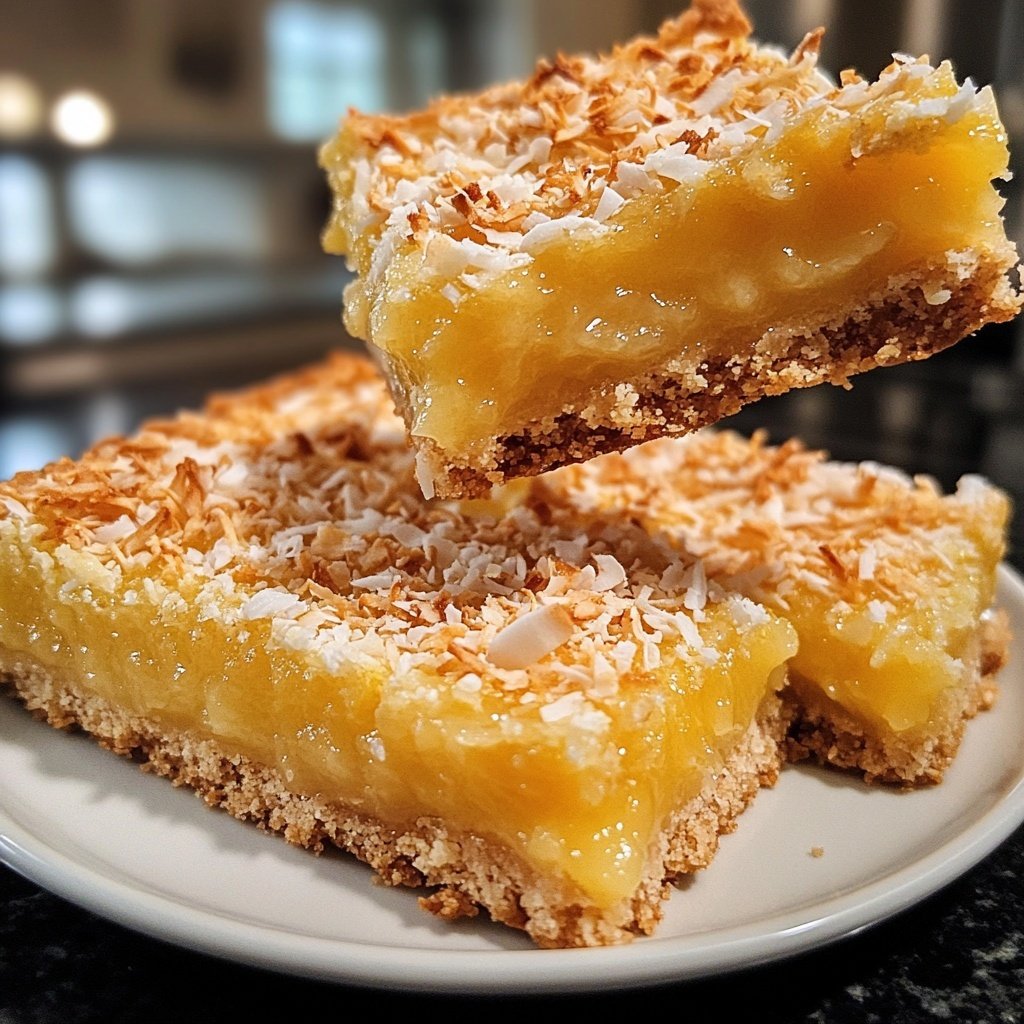 Meyer Lemon Bars with Coconut