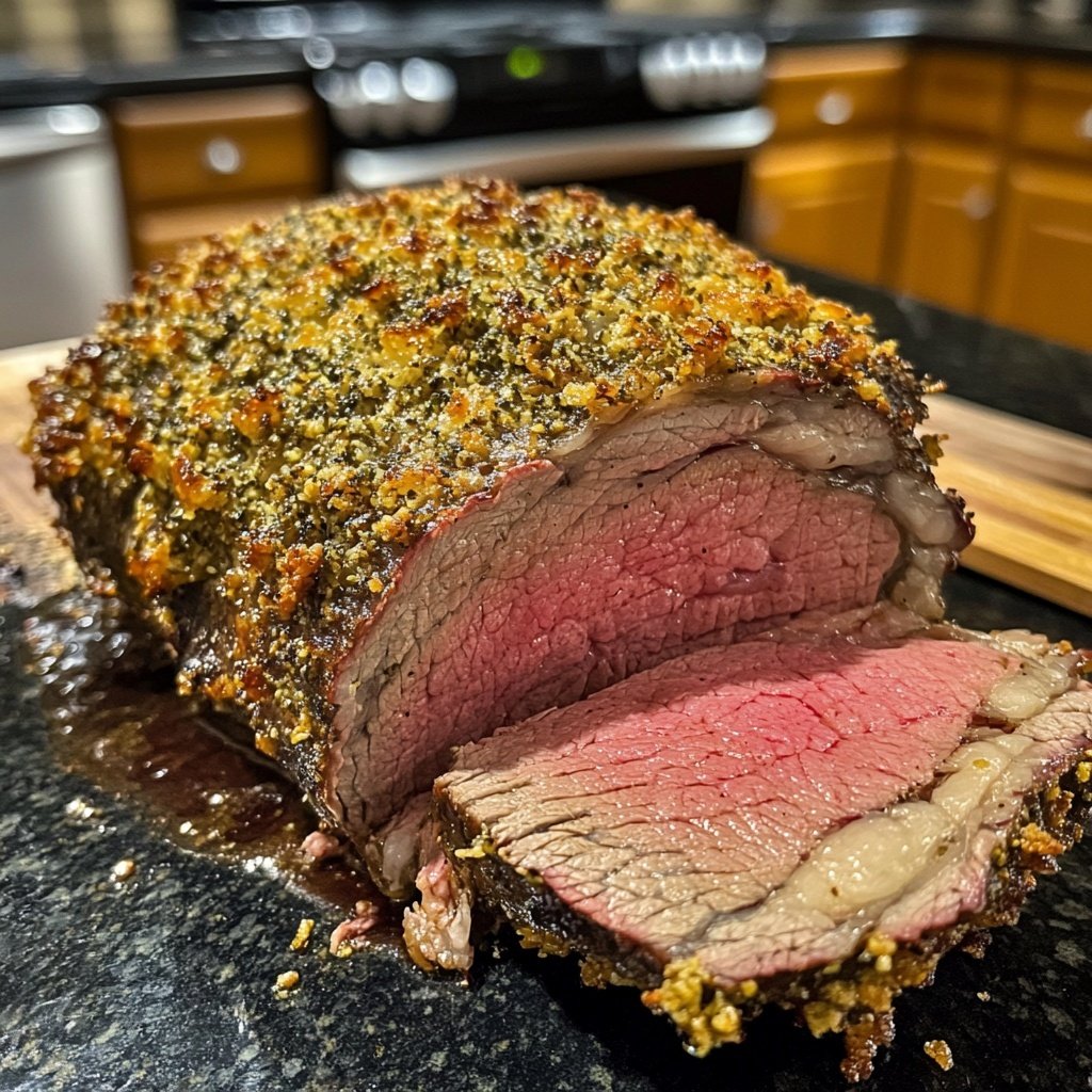Prime Rib with Herb Crust