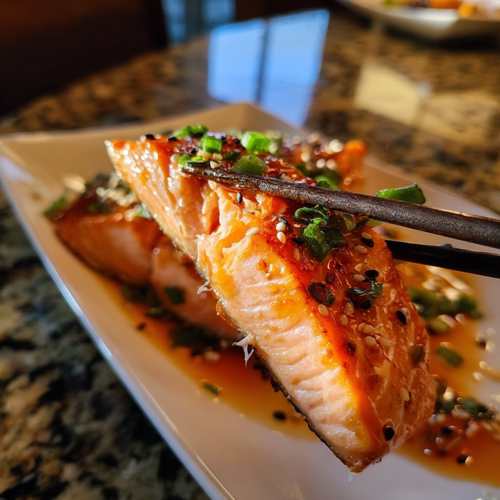 Bang Bang Salmon with Cucumber Salad