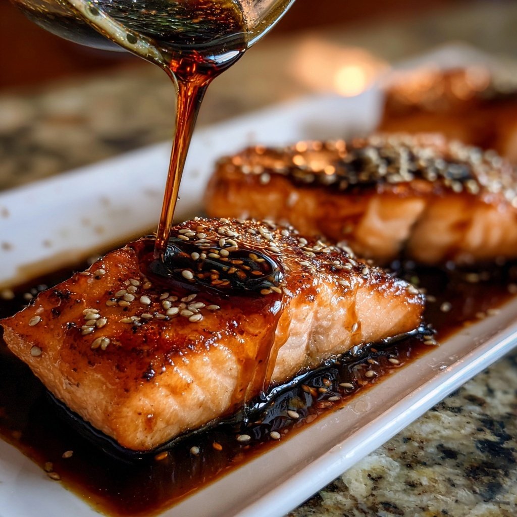 Maple Balsamic Glaze for Salmon Fillets​
